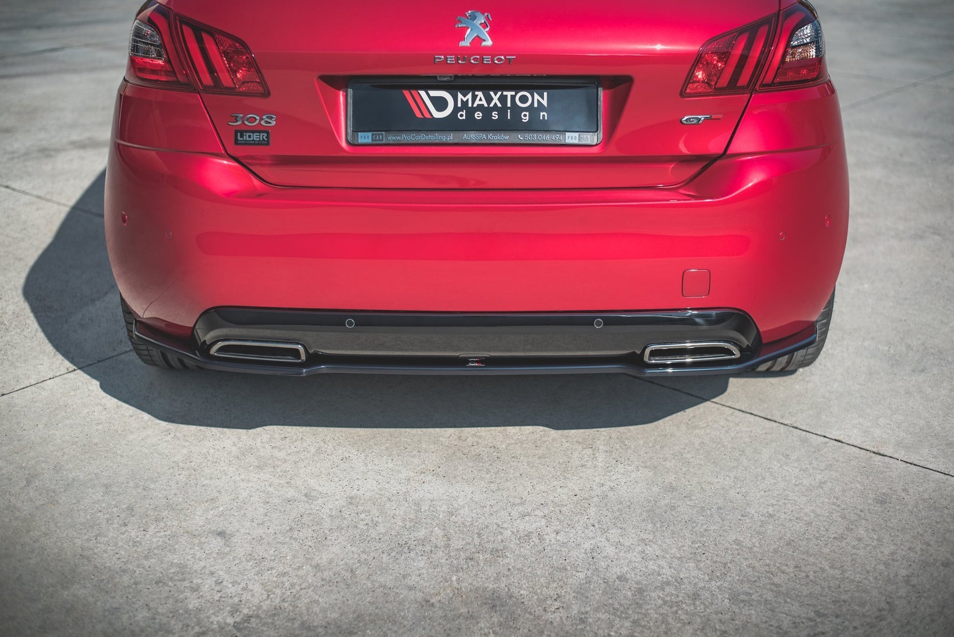 Maxton Design Splitter Post. - Peugeot 308 Mk 2 GT